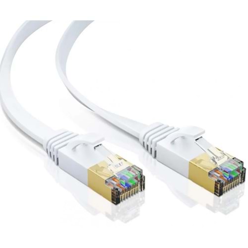 CAT7 Internet Ethernet Kablosu 1 Metre 10Gbps 600Mhz LAN Slim Fl