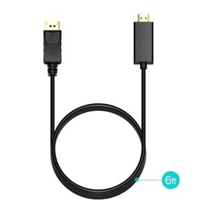Displayport To Hdmi Çevirici Dönüştürücü Adaptör Kablosu 1.8 M 4318