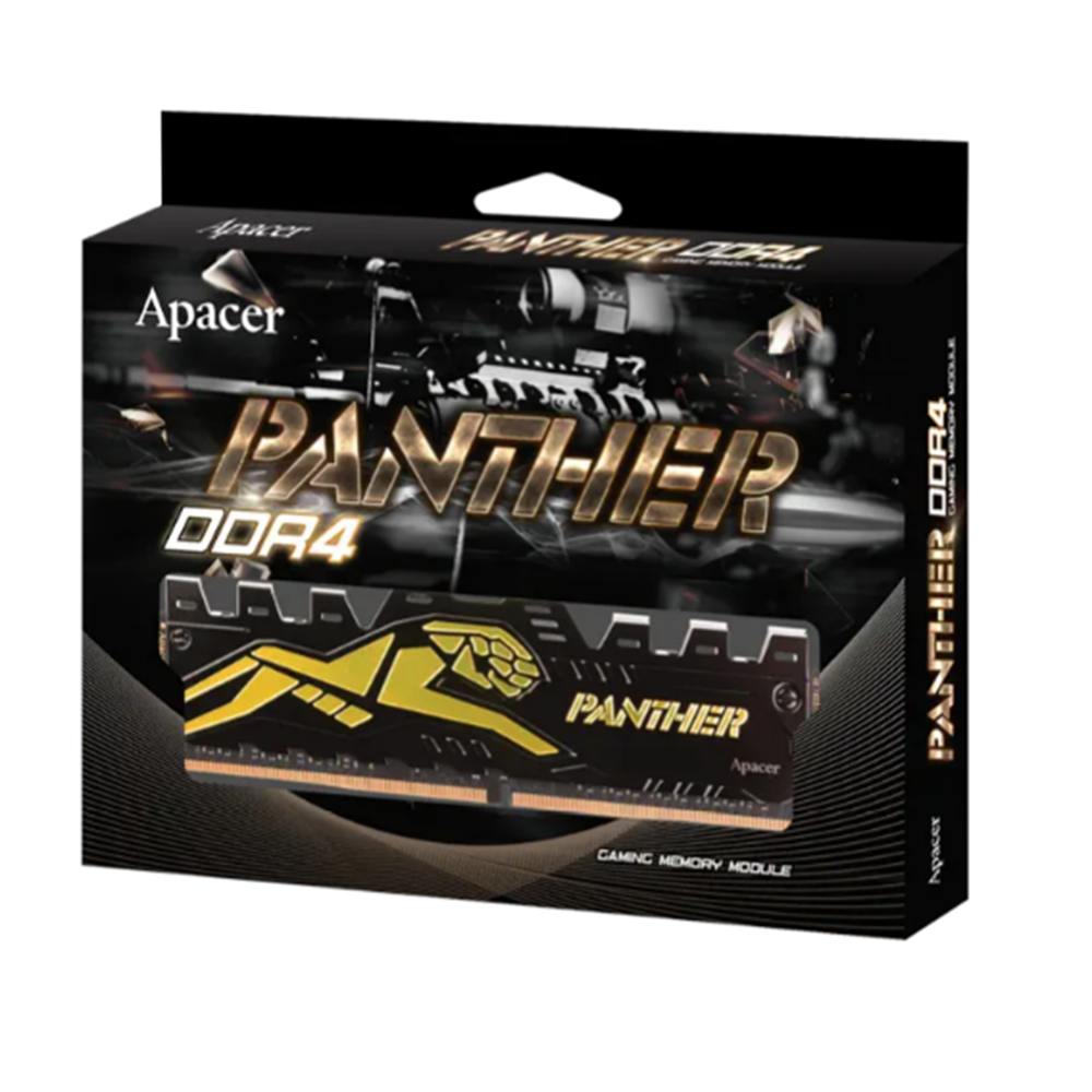 Apacer Panther Black-Gold 8GB (1x8GB)3200MHz CL16 DDR4 Gaming Ram
