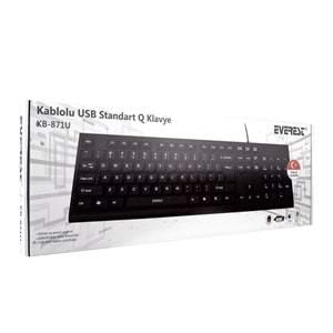 Everest Kb-871U Q Usb Siyah Standart Klavye