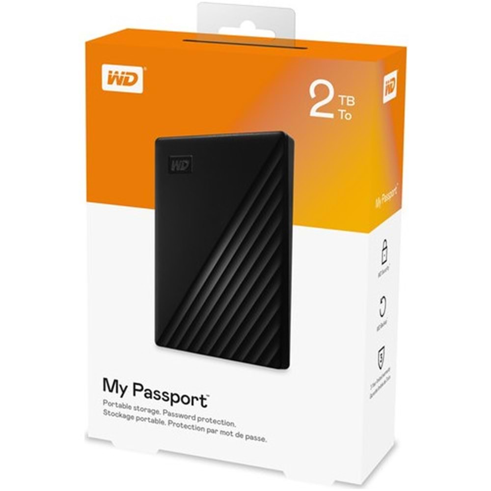 WD MY PASSPORT 2T(THIN) BLACK 2.5''128M TASINABILIR HARDDISK