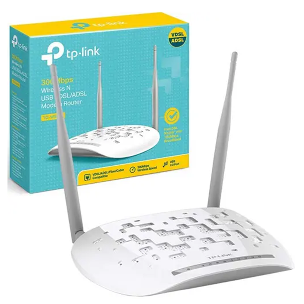 TP-LINK VN020-F3, 4 Port, 2.4Ghz Wifi, 300Mbps, 2xAnten, VDSL, ADSL MODEM
