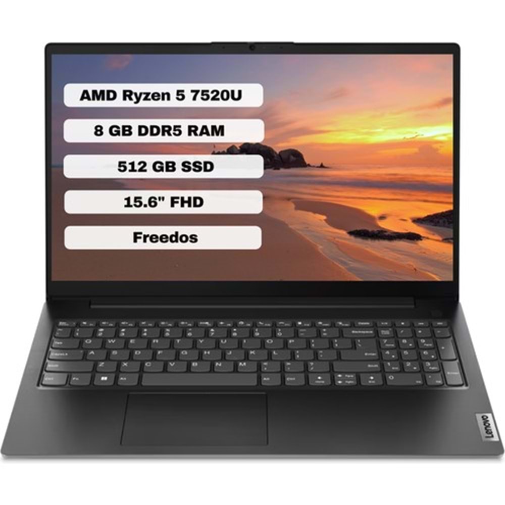 Lenovo V15 G4 AMN 82YU00QKTX AMD Ryzen5 7520U 8GB 512GB SSD Freedos 15.6