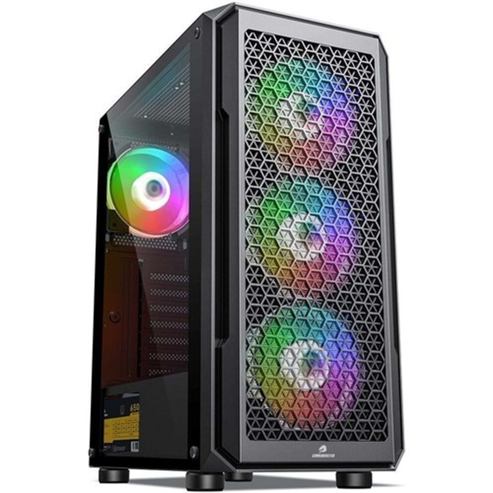GameBooster GB-G3380BB 650W 80+ Bronze USB 3.0 Mesh E-ATX Gaming Kasa