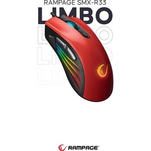 Rampage SMX-R33 Lımbo Makrolu Siyah/kırmızı 6400DPI Rgb Ledli Gaming Oyuncu MouseRampage