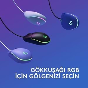 Logitech G G102 LIGHTSYNC RGB Aydınlatmalı 8.000 DPI Kablolu Oyuncu Mouse - Mavi