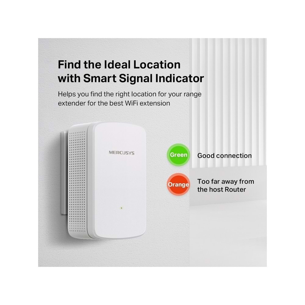 Mercusys ME10, N300 Mbps, 1× 10/100 Ethernet Bağlantı Noktası, Dahili Access Point Modu, Tek Tuşla Kolay Kurulum