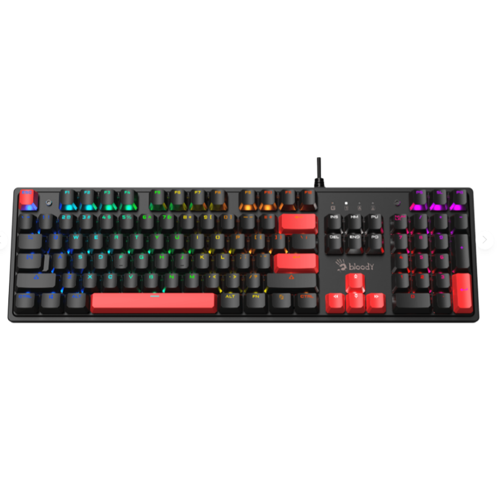 Bloody S510R Q TR RGB Red Switch Mekanik Siyah Gaming (Oyuncu) Klavye