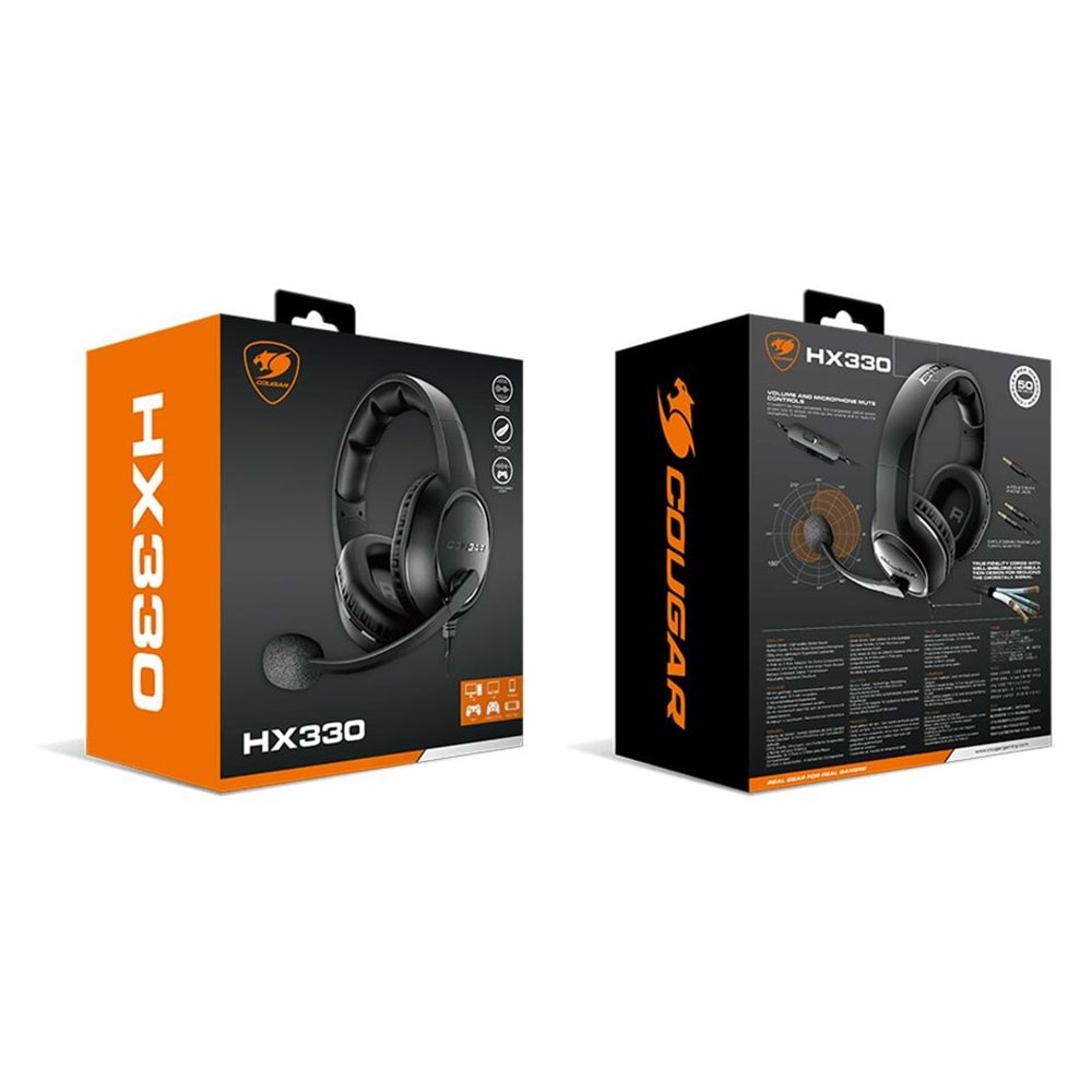 Cougar HX330 CGR-P50B-250 Mikrofonlu Kablolu Gaming (Oyuncu) Kulaklık