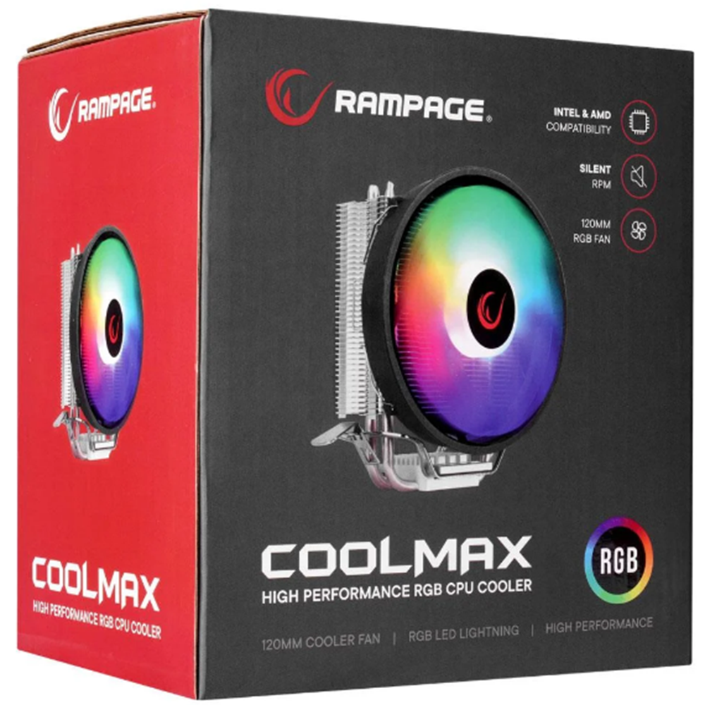 RAMPAGE COOLMAX 1x120mm RGB FANLI İŞLEMCİ SOĞUTUCU
