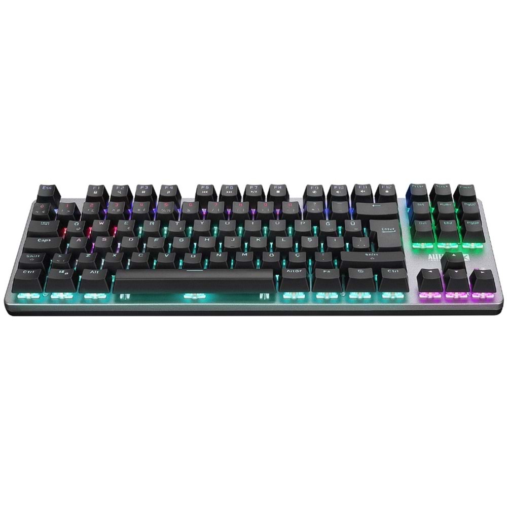 Altec Lansing ALGK8404GR Siyah/Gümüş Red Switch Rainbow 87 Tuşlu Süper Kompakt Mekanik Gaming (Oyuncu) Klavye
