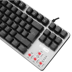 Altec Lansing ALGK8404GR Siyah/Gümüş Red Switch Rainbow 87 Tuşlu Süper Kompakt Mekanik Gaming (Oyuncu) Klavye