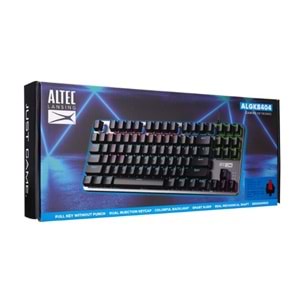 Altec Lansing ALGK8404GR Siyah/Gümüş Red Switch Rainbow 87 Tuşlu Süper Kompakt Mekanik Gaming (Oyuncu) Klavye
