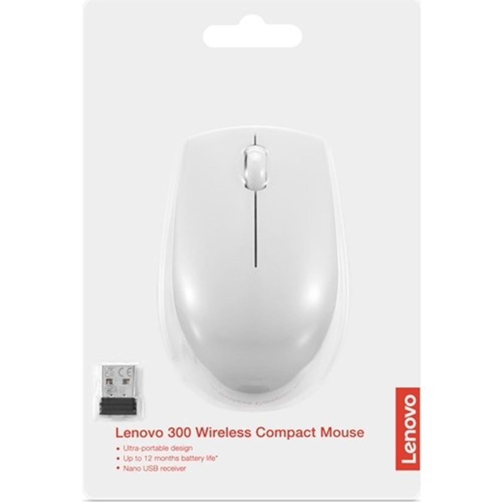 Lenovo 300 Wireless Compact Mouse Bulut Grisi (Piller Dahil) GY51L15677