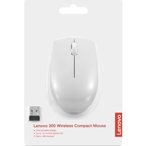 Lenovo 300 Wireless Compact Mouse Bulut Grisi (Piller Dahil) GY51L15677