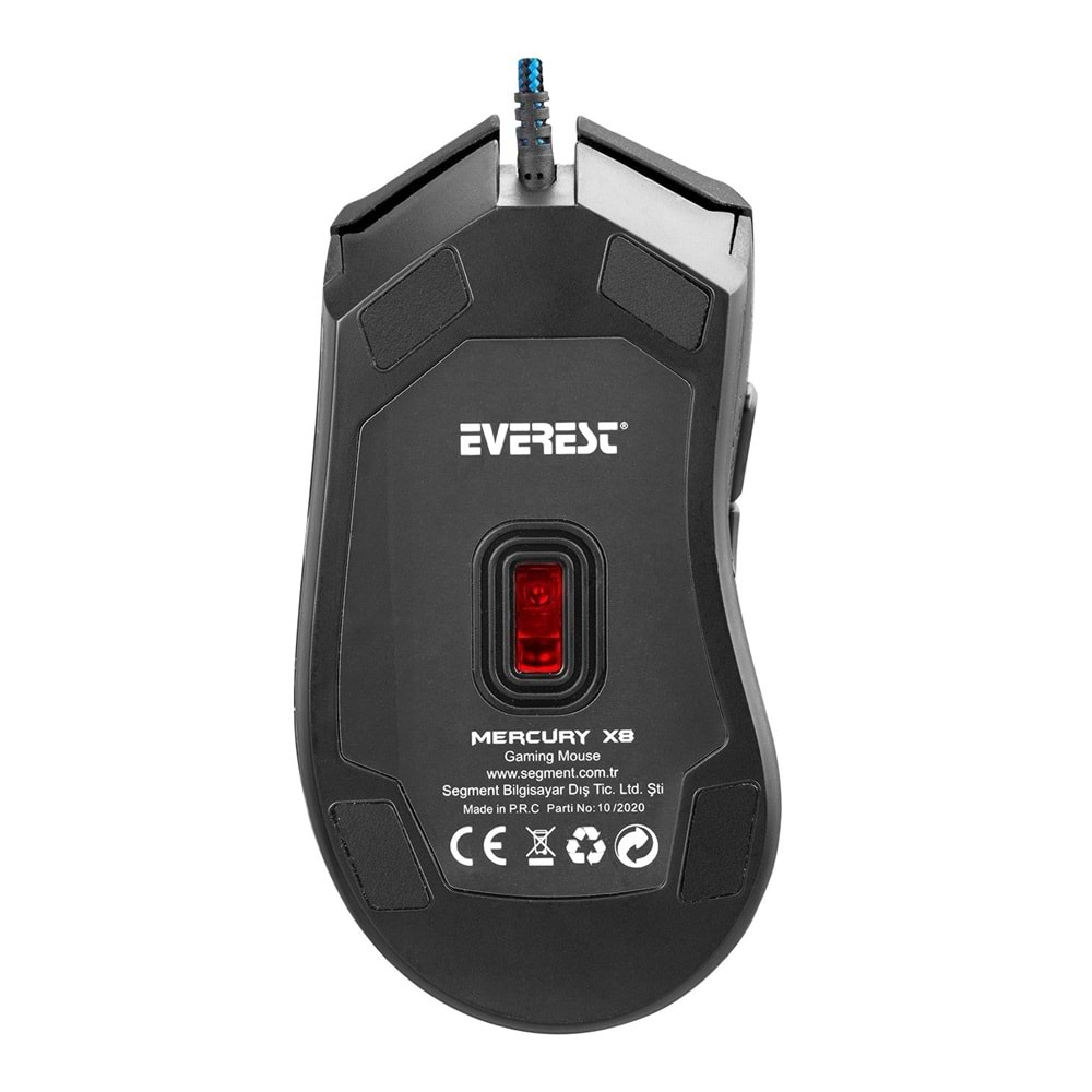 Everest Mercury X8 Usb Siyah 6D Optik Oyun Mouse