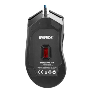 Everest Mercury X8 Usb Siyah 6D Optik Oyun Mouse