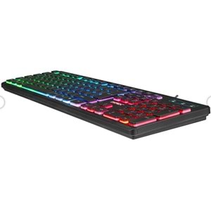 Everest KB-120 Sleek Siyah USB Gökkuşağı Aydınlatmalı Q Gaming Oyuncu Klavyesi