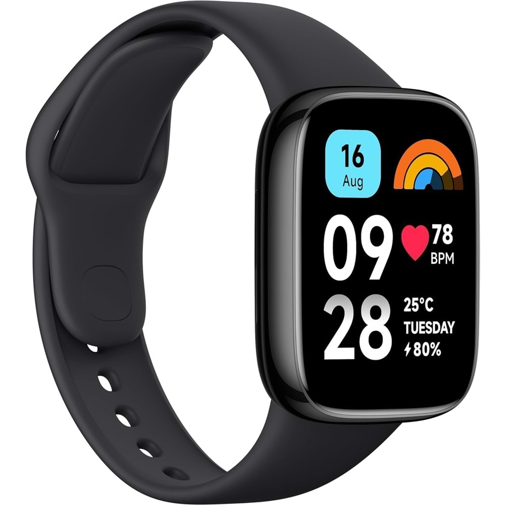 Xiaomi Redmi Watch 3 Active, 1,83 inç (4,6 cm) LCD Ekran Akıllı Saat Siyah