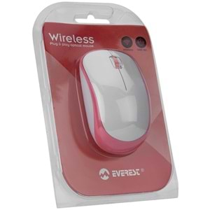 Everest SM-833 Usb Beyaz/Pembe 1200dpi Optik Kablosuz Mouse