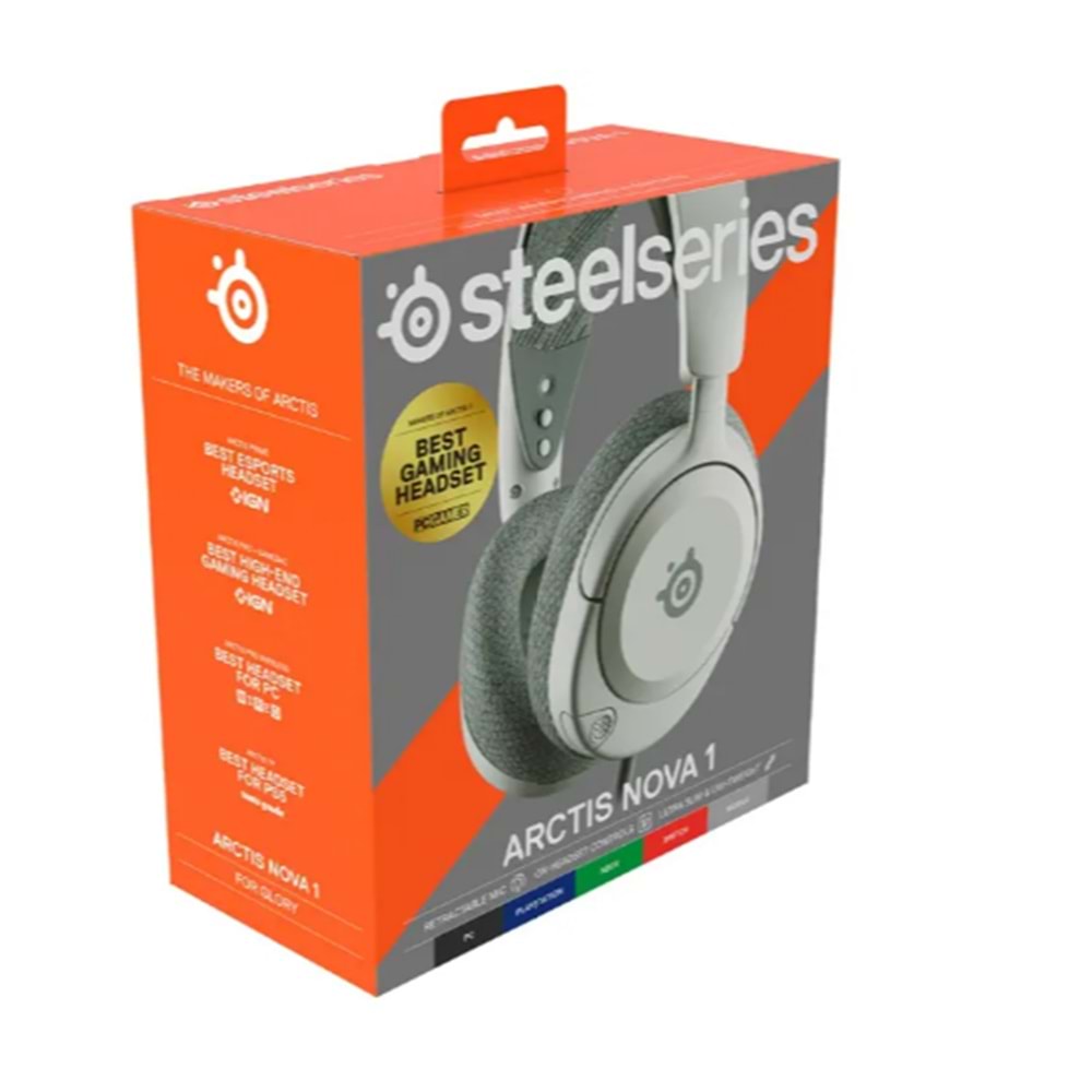 SteelSeries Arctis Nova 1 White 61607 Mikrofonlu Beyaz Kablolu Gaming (Oyuncu) Kulaklık