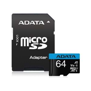 Adata 64GB Premier microSDXC Card with Adapter UHS-I Class10 V10 Hafıza Kartı