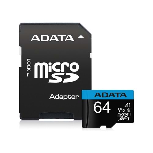 Adata 64GB Premier microSDXC Card with Adapter UHS-I Class10 V10 Hafıza Kartı