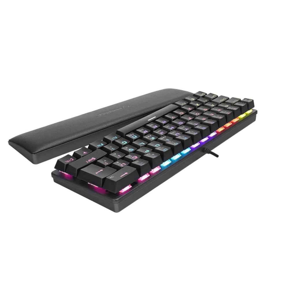 Rampage ALLY K11 Siyah Rainbow Q Bilek Destekli Blue Switch Mekanik Gaming (Oyuncu) Klavye