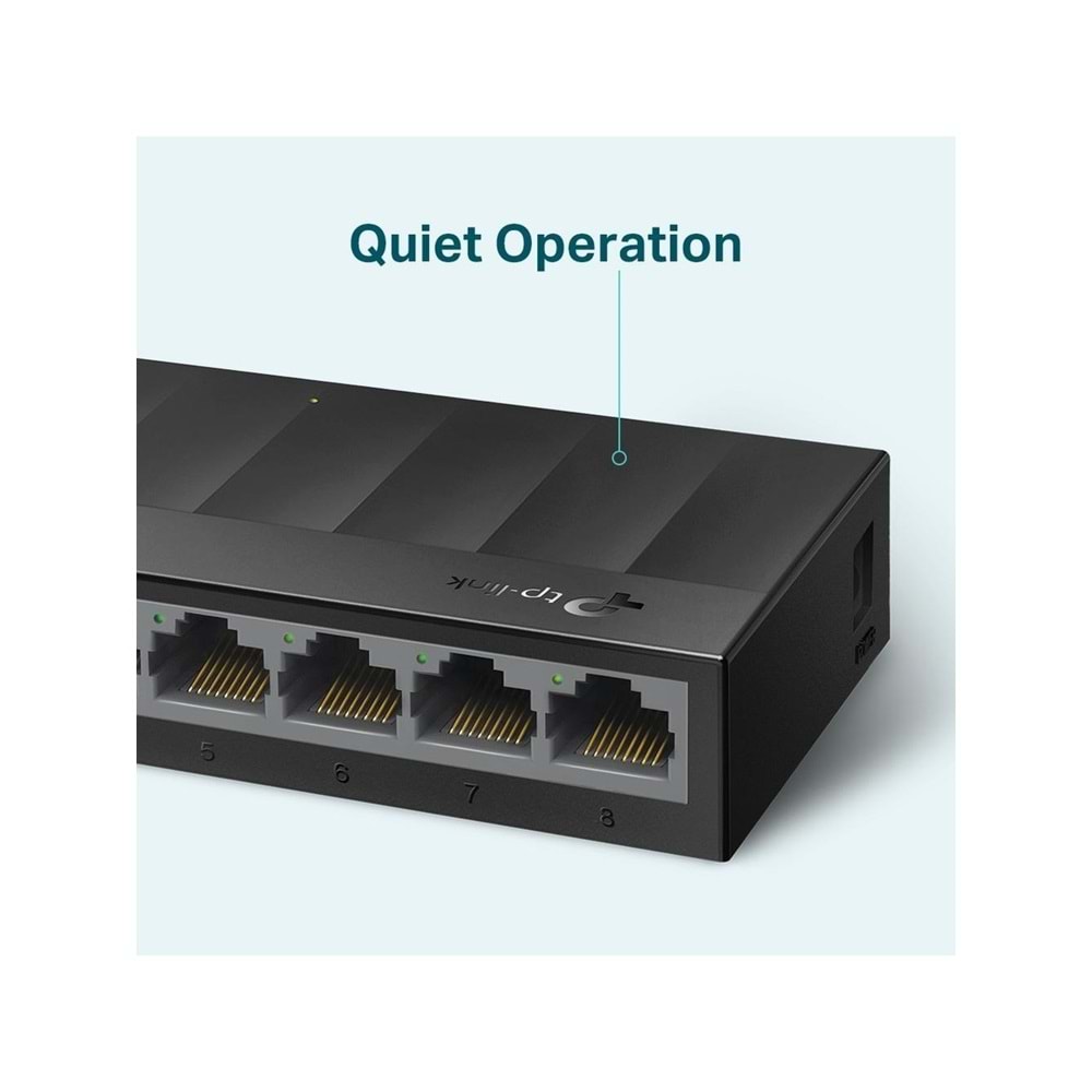 TP-LINK LS1008G, Green Tech, 8 Port GigaBit, Yönetilemez, Masaüstü Switch