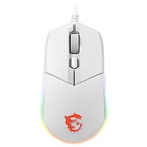 MSI Clutch GM11 White 5000DPI 6 Tuş RGB Optik Beyaz Kablolu Gaming (Oyuncu) Mouse