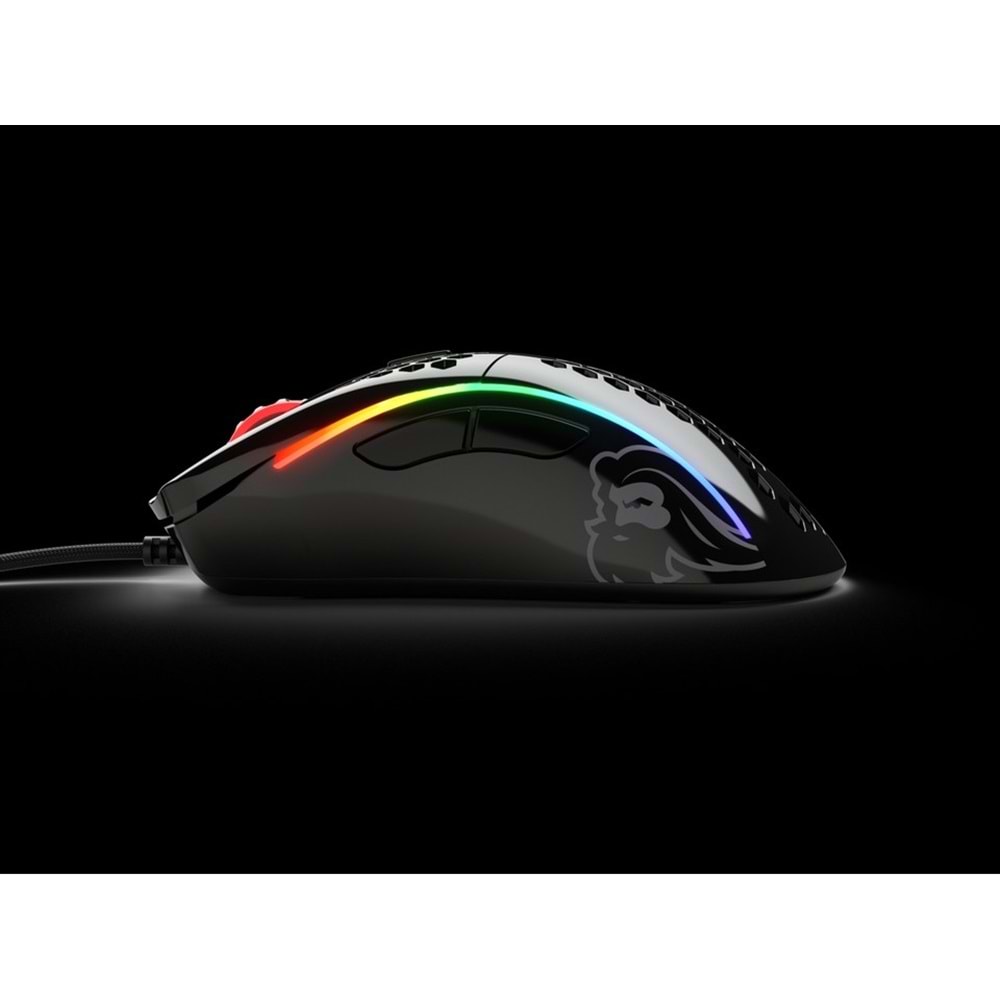 Glorious Model D Kablolu Parlak Siyah RGB Oyuncu Mouse 69Gr