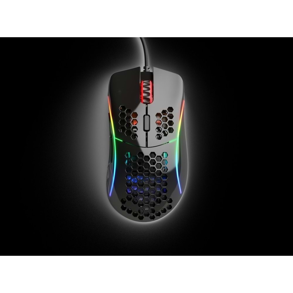 Glorious Model D Kablolu Parlak Siyah RGB Oyuncu Mouse 69Gr