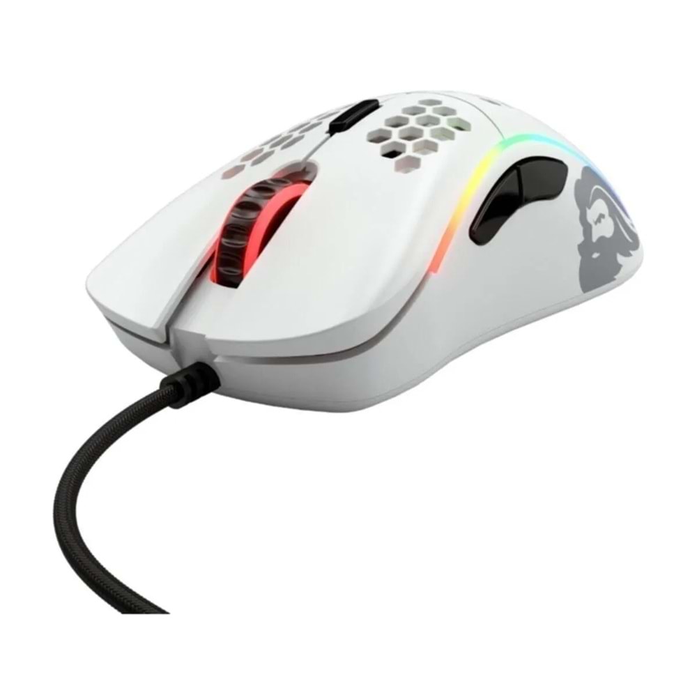 Glorious Model D Kablolu Parlak Beyaz RGB Oyuncu Mouse 69 Gr