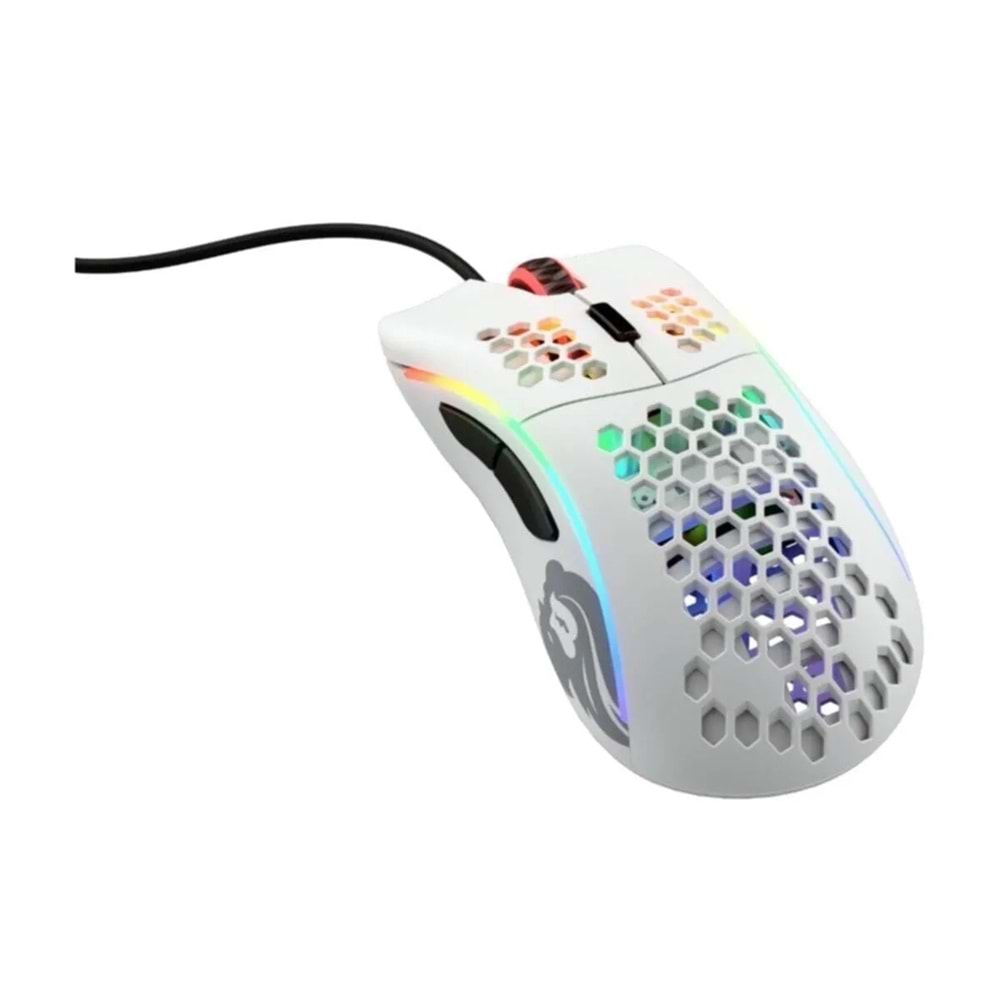 Glorious Model D Kablolu Parlak Beyaz RGB Oyuncu Mouse 69 Gr