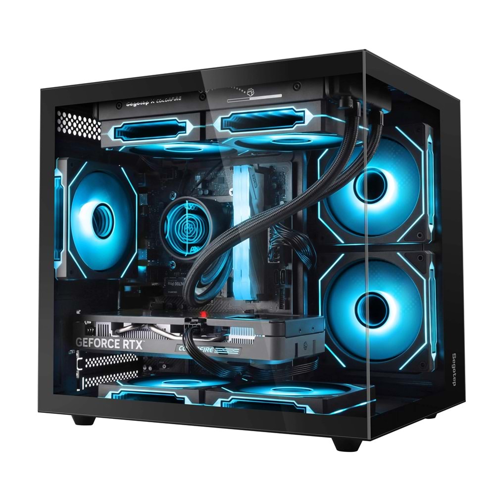 Segotep Brave W1 Siyah 750W 80+ Bronze PCIE 5.0 Midi Tower Gaming (Oyuncu) Kasa Brave W1 Siyah 750W 80+ Bronze PCIE 5.0 Midi Tower Gaming (Oyuncu) Kasa