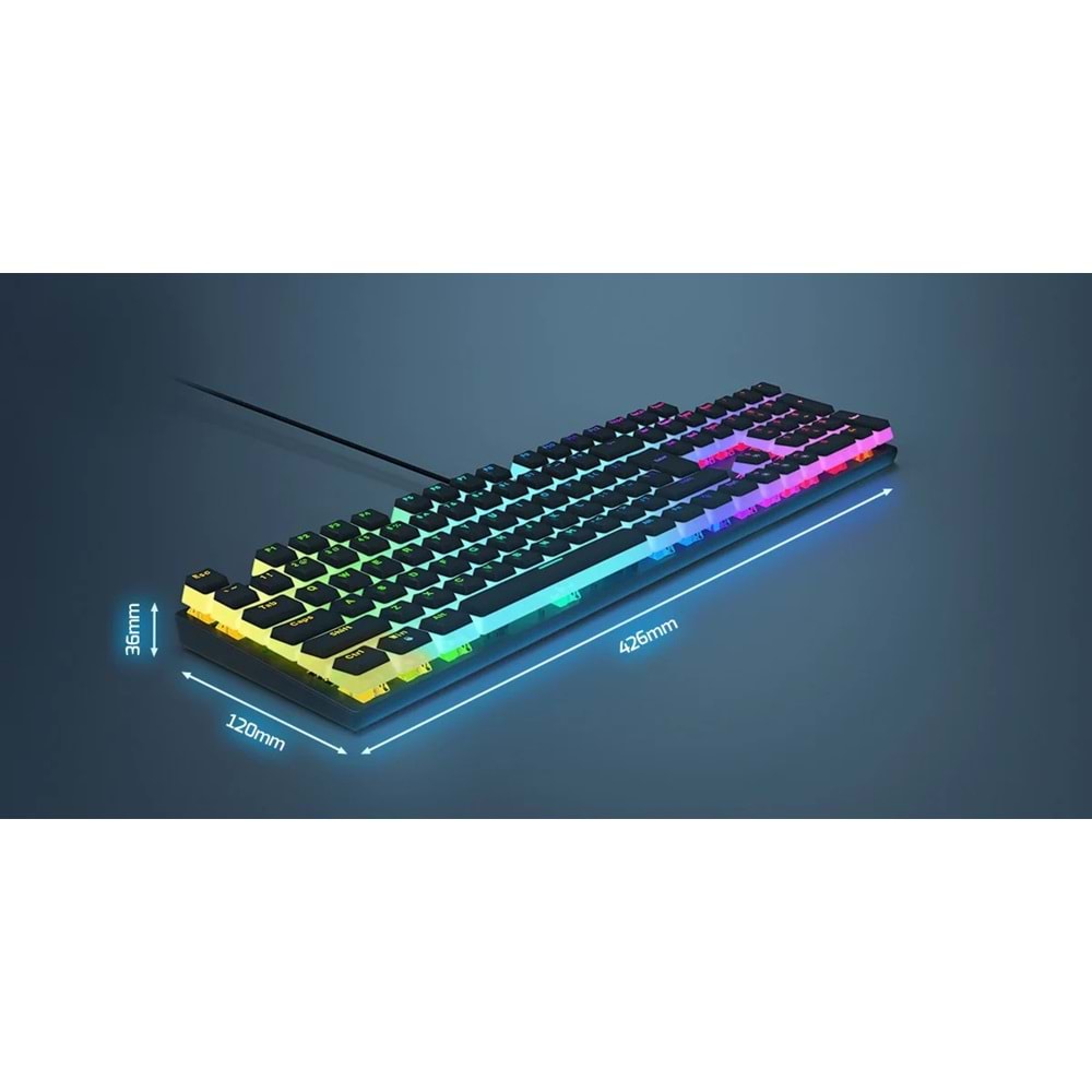 Gamepower Suki Mekanik Kırmızı Switch Puding Keycaps Türkçe Q 104 Tuş USB Gaming Klavye