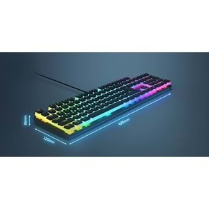 Gamepower Suki Mekanik Kırmızı Switch Puding Keycaps Türkçe Q 104 Tuş USB Gaming Klavye