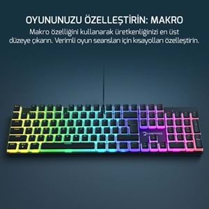 Gamepower Suki Mekanik Kırmızı Switch Puding Keycaps Türkçe Q 104 Tuş USB Gaming Klavye