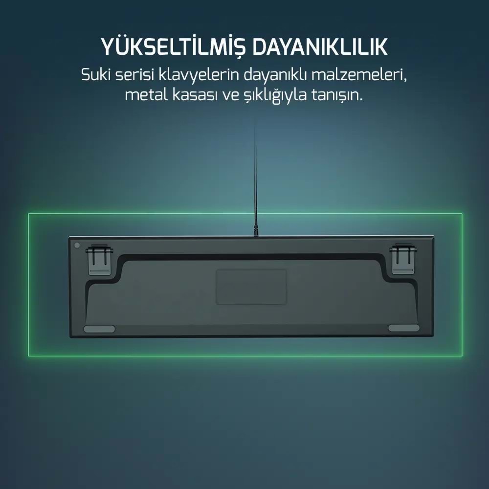 Gamepower Suki Mekanik Kırmızı Switch Puding Keycaps Türkçe Q 104 Tuş USB Gaming Klavye