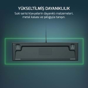 Gamepower Suki Mekanik Kırmızı Switch Puding Keycaps Türkçe Q 104 Tuş USB Gaming Klavye