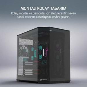 GamePower WarCry Edge 1x Black Fan Type-C Gaming Kasa