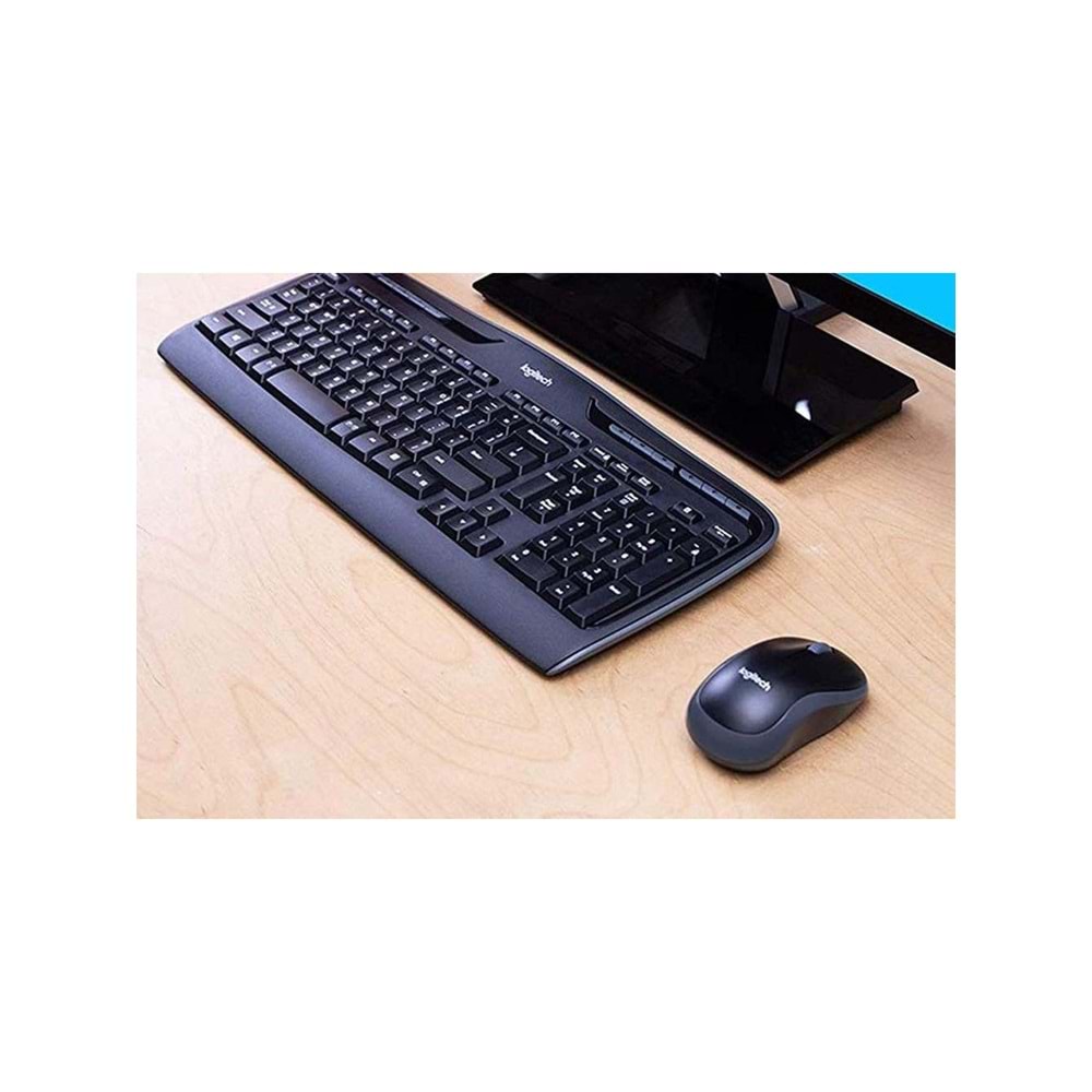 Logitech MK330 Kablosuz Türkçe Klavye Mouse Seti - Siyah