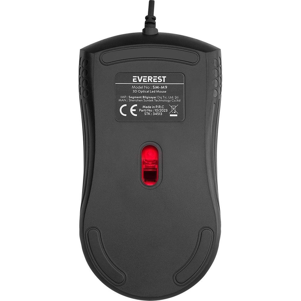 Everest SM-M9 USB Kablolu Siyah 3D Optik LED Mouse