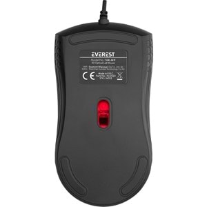 Everest SM-M9 USB Kablolu Siyah 3D Optik LED Mouse