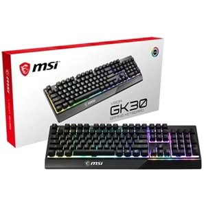 MSI Vigor GK30 TR Mekanik Hisli RGB WaterProof Gaming Klavye