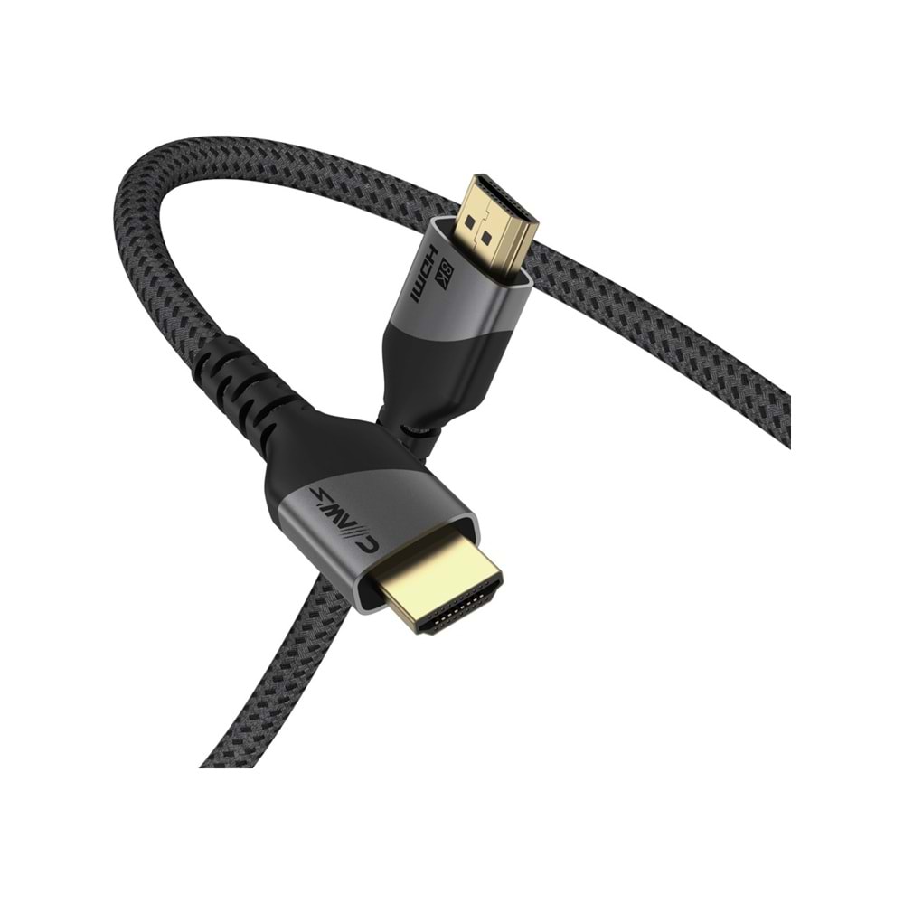 Claw's 8K UHD HDMI 2.1 48 Gbps / 24K Gold / Alüminyum Gövdeli 8K 60Hz-4K 120Hz-2K 240HZ-FHD 240Hz Destekli Premium HDMI