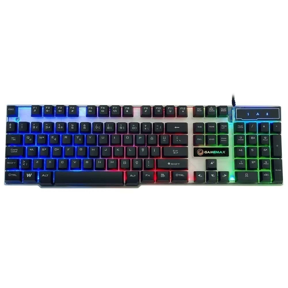FRISBY Gamemax FK-G508QU 3 Renk Işıklı USB Gaming Klavye