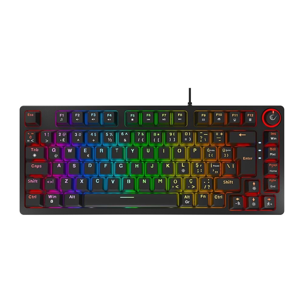 Rampage ENIGMA 75 Siyah Türkçe Q Red Switch Kompakt Mekanik Gaming (Oyuncu) Klavye