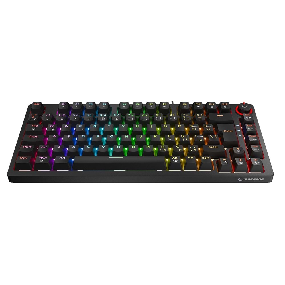 Rampage ENIGMA 75 Siyah Türkçe Q Red Switch Kompakt Mekanik Gaming (Oyuncu) Klavye