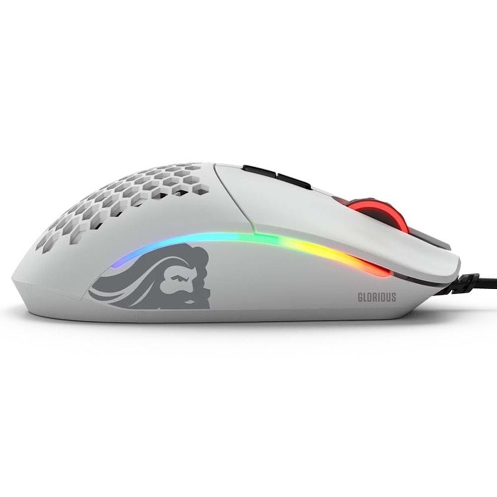 Glorious Model I GLO-MS-I-MW 19000 DPI 9 Tuş RGB Optik Mat Beyaz Kablolu Gaming (Oyuncu) Mouse